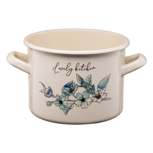 Garnek emaliowany FLORES 16cm/2,4L wzór 2